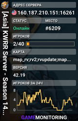 [Asia] KWRR Server - Season 14 B42[PvE]