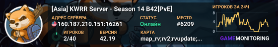 [Asia] KWRR Server - Season 14 B42[PvE]
