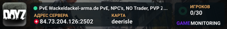 PvE Wackeldackel-arma.de PvE, NPC's, NO Trader, PVP Zones (comm