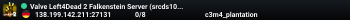 Valve Left4Dead 2 Falkenstein Server (srcds1004-fsn-hetz.421.11
