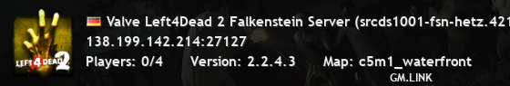 Valve Left4Dead 2 Falkenstein Server (srcds1001-fsn-hetz.421.11