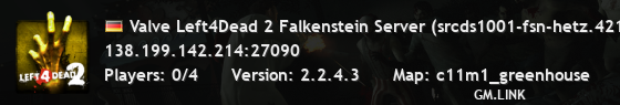 Valve Left4Dead 2 Falkenstein Server (srcds1001-fsn-hetz.421.76