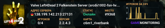 Valve Left4Dead 2 Falkenstein Server (srcds1002-fsn-hetz.421.11