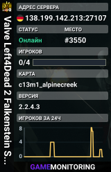 Valve Left4Dead 2 Falkenstein Server (srcds1002-fsn-hetz.421.93