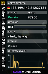 Valve Left4Dead 2 Falkenstein Server (srcds1003-fsn-hetz.421.11