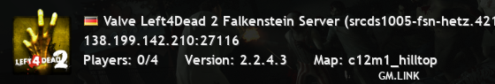 Valve Left4Dead 2 Falkenstein Server (srcds1005-fsn-hetz.421.10