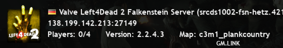 Valve Left4Dead 2 Falkenstein Server (srcds1002-fsn-hetz.421.13