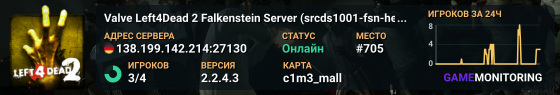 Valve Left4Dead 2 Falkenstein Server (srcds1001-fsn-hetz.421.11