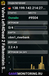 Valve Left4Dead 2 Falkenstein Server (srcds1001-fsn-hetz.421.36