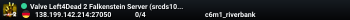 Valve Left4Dead 2 Falkenstein Server (srcds1001-fsn-hetz.421.36