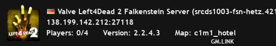 Valve Left4Dead 2 Falkenstein Server (srcds1003-fsn-hetz.421.10