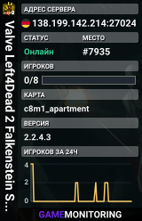 Valve Left4Dead 2 Falkenstein Server (srcds1001-fsn-hetz.421.10