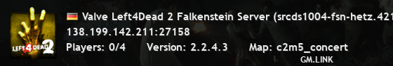 Valve Left4Dead 2 Falkenstein Server (srcds1004-fsn-hetz.421.14