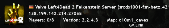 Valve Left4Dead 2 Falkenstein Server (srcds1001-fsn-hetz.421.41