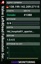 Valve Left4Dead Falkenstein Server (srcds1006-fsn-hetz.421.101)