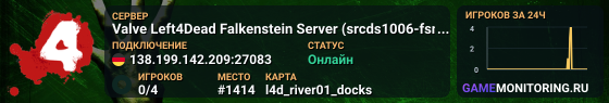 Valve Left4Dead Falkenstein Server (srcds1006-fsn-hetz.421.69)