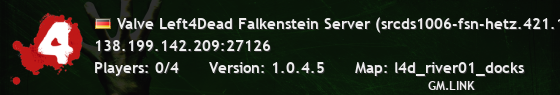 Valve Left4Dead Falkenstein Server (srcds1006-fsn-hetz.421.112)