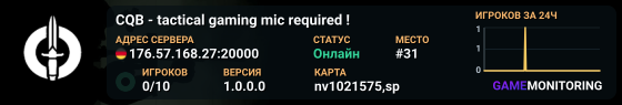 CQB - tactical gaming           mic required !