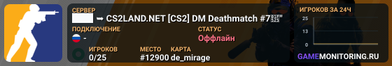 ███ ➥ CS2LAND.NET [CS2] DM Deathmatch #7🔥"