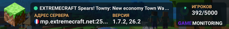 EXTREMECRAFT Spears! Towny: New economy Town Wars Custom Enchants ...