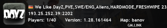 We Like DayZ,PVE,SWE/ENG,Aliens,HARDMODE,FRESHWIPE 23/11