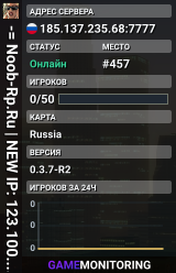 -= Noob-Rp.Ru | NEW IP: 123.100.225.100:7777 -=