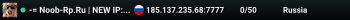 -= Noob-Rp.Ru | NEW IP: 123.100.225.100:7777 -=