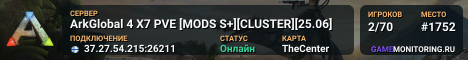 ArkGlobal 4 X7 PVE [MODS S+][CLUSTER][25.06]