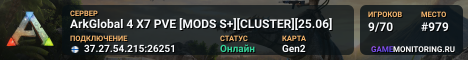 ArkGlobal 4 X7 PVE [MODS S+][CLUSTER][25.06]