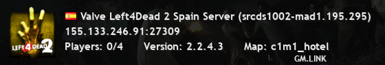 Valve Left4Dead 2 Spain Server (srcds1002-mad1.195.295)