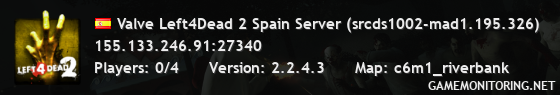 Valve Left4Dead 2 Spain Server (srcds1002-mad1.195.326)