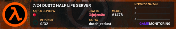 7/24 DUST2 HALF LiFE SERVER