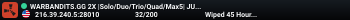 WARBANDITS.GG 2X |Solo/Duo/Trio/Quad/Max5| JUST FULLWIPED