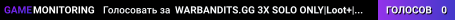 WARBANDITS.GG 3X SOLO ONLY|Loot+|X3 JUST WIPED