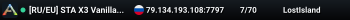 [RU/EU] STA X3 Vanilla PvP NoWipe LostIsland