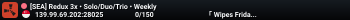[SEA] Redux 3x • Solo/Duo/Trio • Weekly