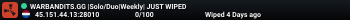 WARBANDITS.GG |Solo/Duo|Weekly| JUST WIPED