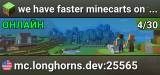 we have faster minecarts on this world