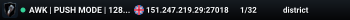 AWK | PUSH MODE | 128 TICK