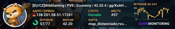 [EU/CZ]WildGaming | PVE | Economy | 42.20.4 | gg/KxAHbkcKzX