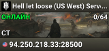 Hell let loose (US West) Server by g-portal.com