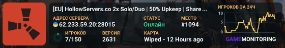 [EU] HollowServers.co 2x Solo/Duo | 50% Upkeep | Shared BPs