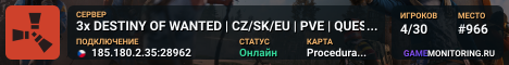 3x DESTINY OF WANTED | CZ/SK/EU | PVE | QUESTS | SKILLS | EVENT