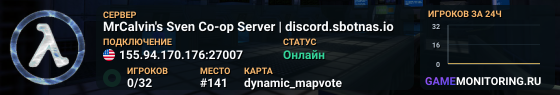 MrCalvin's Sven Co-op Server | discord.sbotnas.io
