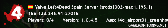 Valve Left4Dead Spain Server (srcds1002-mad1.195.1)