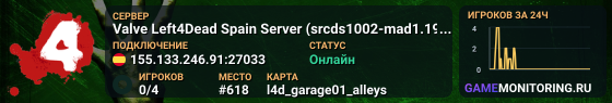 Valve Left4Dead Spain Server (srcds1002-mad1.195.19)