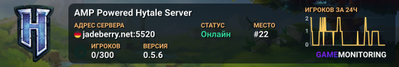 AMP Powered Hytale Server