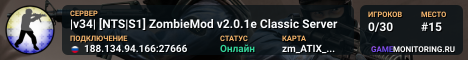 |v34| [NTS|S1] ZombieMod v2.0.1e Classic Server