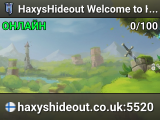 HaxysHideout §aWelcome to §lHaxysHideout§r!, HR-ZC4TUFJN