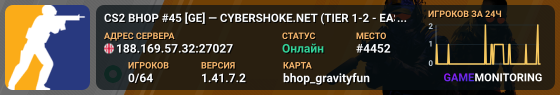 CS2 BHOP #45 [GE] — CYBERSHOKE.NET (TIER 1-2 - EASY)